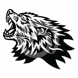 Angry Wolf Logo Vector Mascot Design