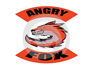 Angry wolf mascot logo