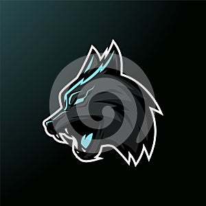 Angry Wolf Mascot Logo Vector Illustration Design Concept