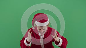 Angry Woman Santa Claus Insulting