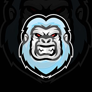 angry yeti mascot logo design