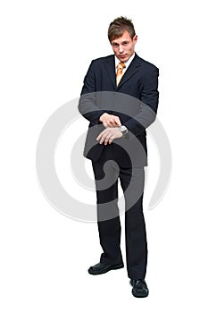 Angry young businessman