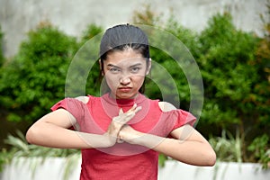 An Angry Young Minority Girl Youth