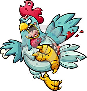 Angry zombie chicken