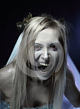 Angry zombie corpse bride