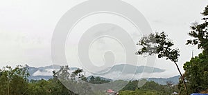 Angsi mountain view from Seremban with morning mist