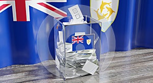Anguilla - ballot box - voting, election concept