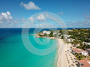 Anguilla, Caribbean beach landscape, drone shot