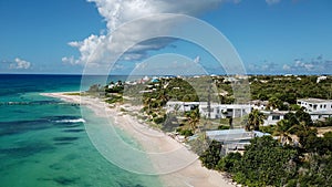 Anguilla, Caribbean beach landscape, drone shot