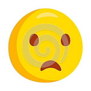 Anguished Emoji Icon Illustration Sign. Pained  Vector Symbol Emoticon Design Vector Clip Art.