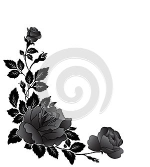 Angular flower pattern, rose