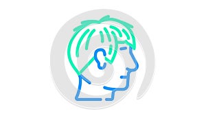 angular fringe hairstyle male color icon animation