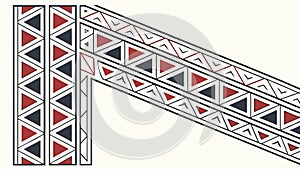 Angular Geometric Border Design for Edges and Frames, vector design Generative AI