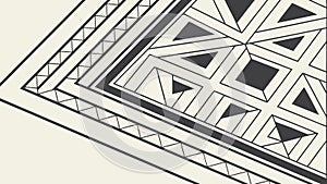 Angular Geometric Tile: Modern Abstract Pattern, vector design Generative AI