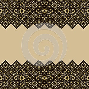 Angular gold pattern ornament borders