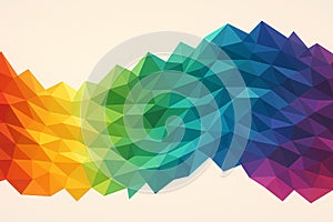 Low - Poly style colorful gradient geometric pattern, showcasing angular, vibrant shapes,