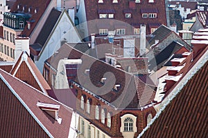 Angular roofs of Old Tallinn