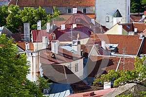 Angular roofs of Old Tallinn