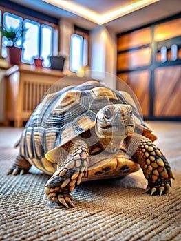 Angulate Tortoise turtle screams office photo