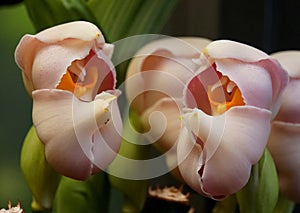 Anguloa uniflora, also known as swaddled babies orchids photo