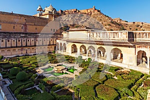 Anguri Bagh courtyard in Agra Fort, India photo