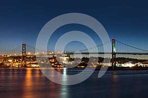 Angus L. Macdonald Bridge that connects Halifax to Dartmouth