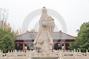 Caocao Statue at Caocao Park. a famous historic site in Bozhou, Anhui, China.