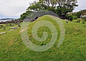 Anicent Scottish King Burial mound, Iona Abbey, Argyll and Bute, Scotland, U.K