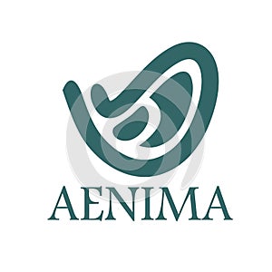 anima enema green line art abstract logo modern design style