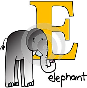 Animal alphabet E (elephant)