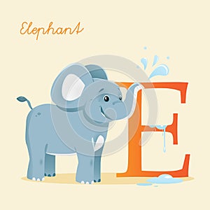 L'animale l'alfabeto un elefante 