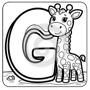 Animal Alphabet G Coloring Page