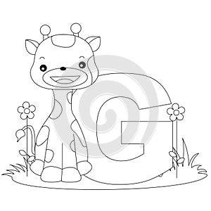 Animal Alphabet G Coloring page