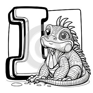 Animal Alphabet I Coloring Page