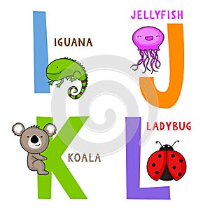 Animal Alphabet I, J, K and L