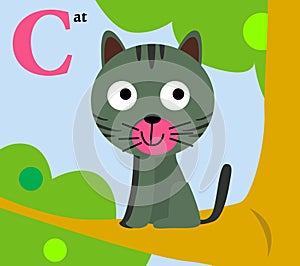 Animal alphabet for the kids: C for the Cat