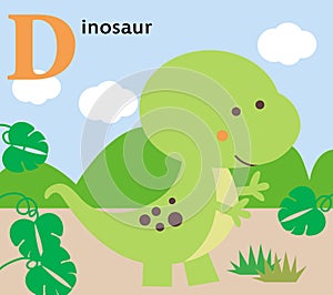 Animal alphabet for the kids: D for the Dinosaur