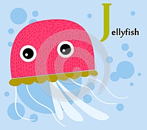 Animal alphabet for the kids: J for the Jellyfish