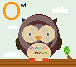 Animal alphabet for the kids: O for the Owl