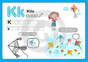 Animal Alphabet Letter K-Kite