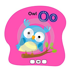 Animal Alphabet Letter O-Owl