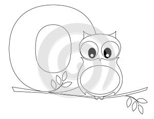 Animal Alphabet O Coloring page