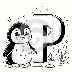 Animal Alphabet P Coloring Page