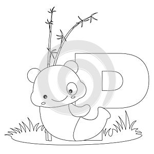 Animal Alphabet P Coloring page