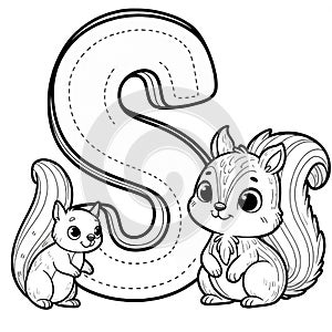 Animal Alphabet S Coloring Page