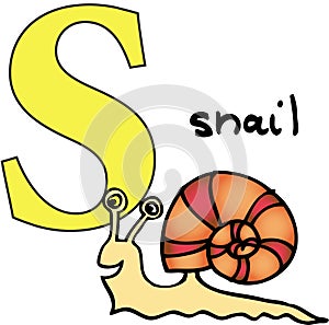 Animal alphabet S (snail)