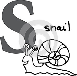 Animal alphabet S (snail)