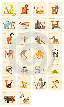 Animal alphabet set