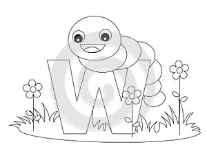 Animal Alphabet W Coloring page