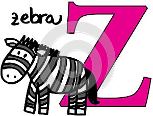 Animal alphabet Z (zebra)